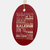 ローリー、ノースカロライナの有名な場所。 セラミックオーナメント (左)