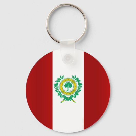 ローリー(ノースカロライナ)国旗Keychain キーホルダー (正面)