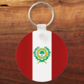 ローリー(ノースカロライナ)国旗Keychain キーホルダー (正面)
