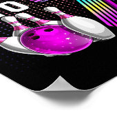 ロールインへ7ボーリング誕生日パーティー7誕生日 ポスター (角)