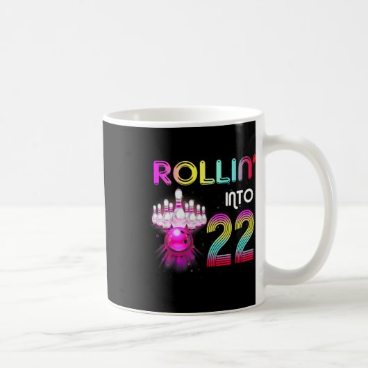 ロールイン22ボーリング誕生会22nd誕生日 コーヒーマグカップ (右)