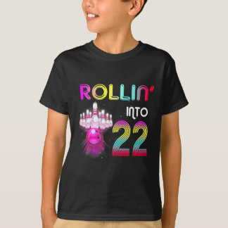 ロールイン22ボーリング誕生会22nd誕生日 tシャツ