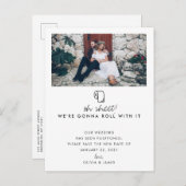 ロールウィズイット フォト 新しい日付 結婚延期 案内ポストカード (正面/裏面)