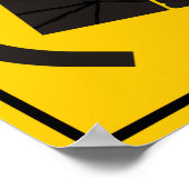 ロールオーバーハザード高速道路標識 ポスター (角)