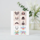 ロールシャッハ・テストのインクブロット 全10枚 1-10 ポストカード (スタンド正面)