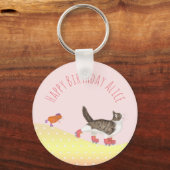 ロールスケートのペットのパーティーの好意キーリング キーホルダー (正面)