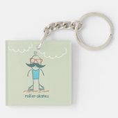 ロールスケートの人 キーホルダー (裏面)