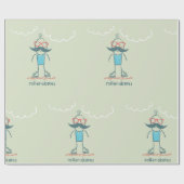 ロールスケートの人 ラッピングペーパー (フラット)