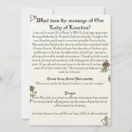 ロールドの女性祈りの言葉カード 招待状