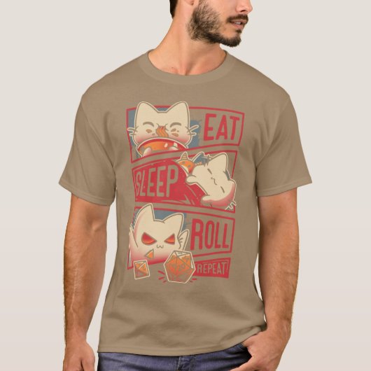 ロールプレイヤー日常 キュートダイス Tシャツ (正面)
