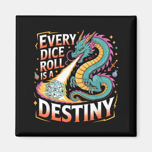 ロールプレイングゲーム マスター ＲＰＧ Ｄ２０ テーブルゲーム 面白い Ｒ マグネット (正面)