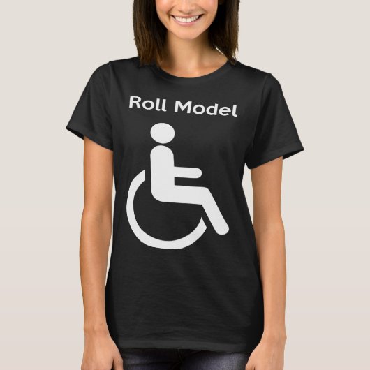 ロールモデルのハンディキャップ無効 Tシャツ (正面)