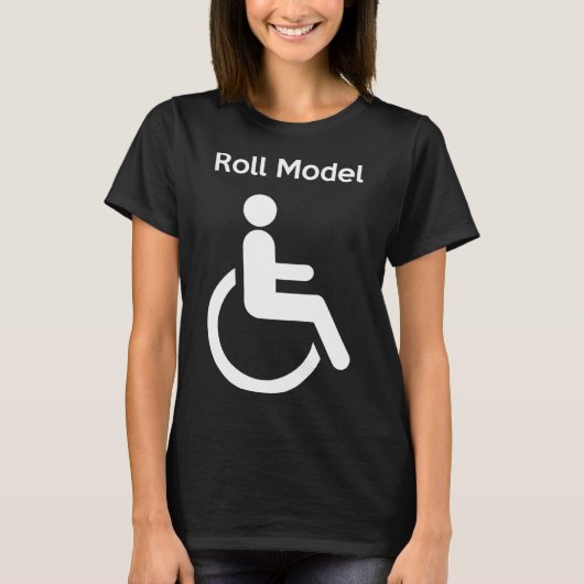 ロールモデルのハンディキャップ無効 Tシャツ (正面)