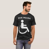 ロールモデルのハンディキャップ無効 Tシャツ (正面フル)