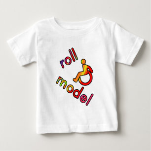 ロールモデル-不能のティー-明るい色の… ベビーTシャツ