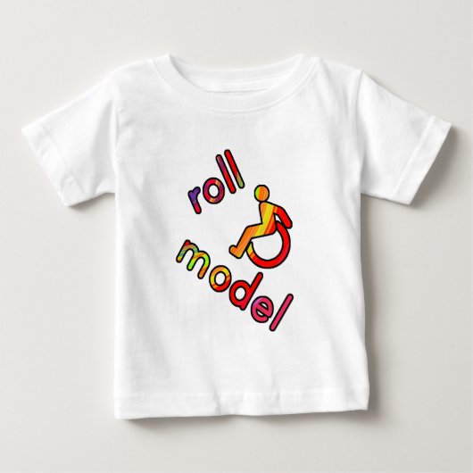 ロールモデル-不能のティー-明るい色の… ベビーTシャツ (正面)
