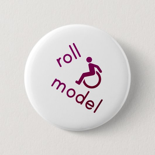 ロールモデル-不能のティー-紫色の… 缶バッジ (正面)