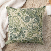 ロール状アカントスセージとティール(緑がかった色) クッション (ブランケット)