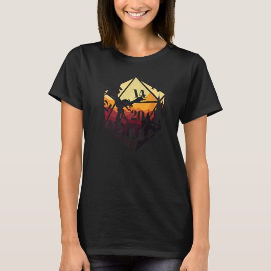 ロール遊のゲームRPGサイコロとドラゴンロールプレイ Tシャツ (正面)
