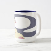 ロールNは(J.I.M. Artwork)マグを折ります ツートーンマグカップ (正面右)