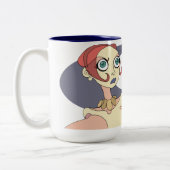 ロールNは(J.I.M. Artwork)マグを折ります ツートーンマグカップ (左)