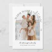 ローレエレガントルアーチフォトホリデーカード 招待状 (正面)