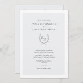 ローレエレガントルリースミニマル結婚リスト 招待状 (正面/裏面)