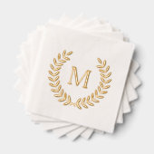 ローレエレガントルリースモノグラムファミリー結婚ズ 箔ナプキン (インサイチュ (積み重ね))