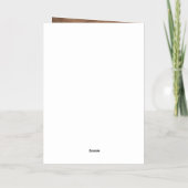 ローレエレガントルリースモノグラムフォト結婚ズ 箔グリーティングカード (裏面)