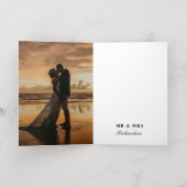 ローレエレガントルリースモノグラムフォト結婚ズ 箔グリーティングカード (内側レイダウン)