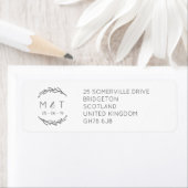 ローレエレガントルリーフ結婚の差出人住所ラベル ラベル (インサイチュ)