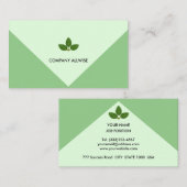 ローレエレガントル葉オンライトグリーン 名刺 (正面/裏面)