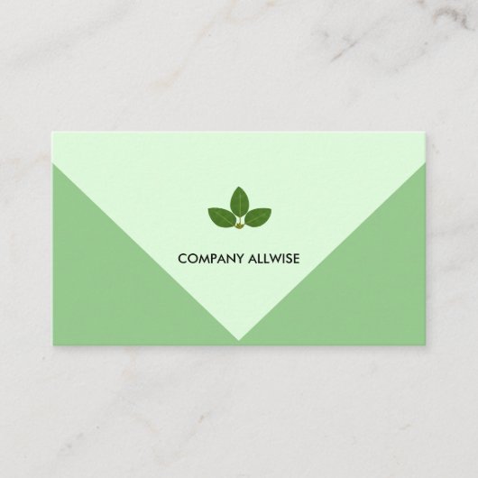 ローレエレガントル葉オンライトグリーン 名刺 (正面)