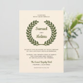 ローレエレガントル葉リース結婚式招待状 招待状 (スタンド正面)