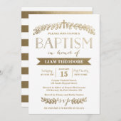 ローレエレガントル金ゴールド | バプテスマ招待状 招待状 (正面/裏面)