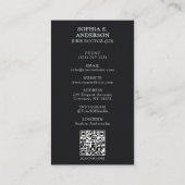 ローレカスタマイズルリース写真とQRコードグラッド名 コーリングカード (裏面)