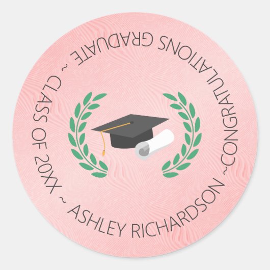 ローレルとキャップ ラウンドシール (正面)