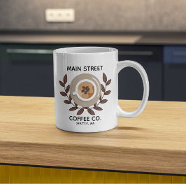ローレルとコーヒーカップ スモールビジネス コーヒーマグカップ
