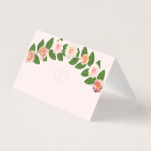 ローレルとバラ結婚フラワーズフォールドテーブルカード (裏面)