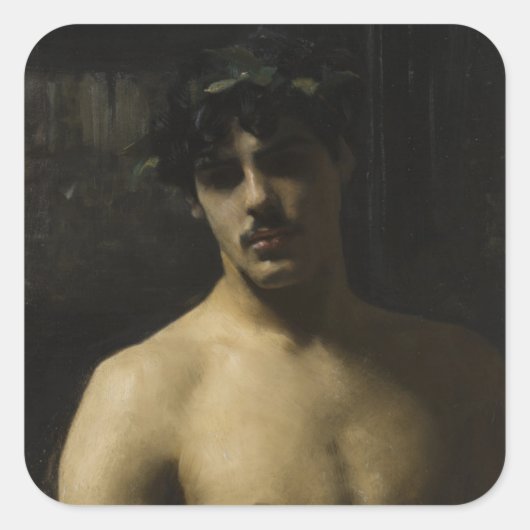 ローレルを身に着けた人 スクエアシール (正面)