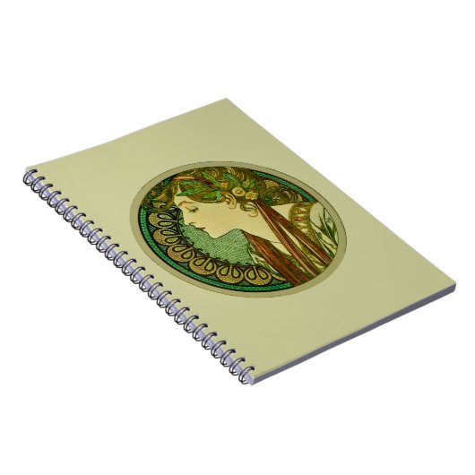 ローレルアルフォンスミュシャヴィンテージアールヌーボー ノートブック (右側)