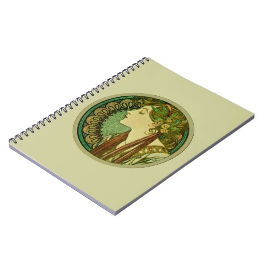ローレルアルフォンスミュシャヴィンテージアールヌーボー ノートブック (左側)