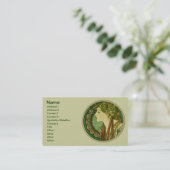 ローレルアルフォンスミュシャヴィンテージアールヌーボー 名刺 (スタンド正面)