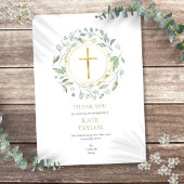 ローレルエレガントガーランド葬儀記念金ゴールドクロス サンキューカード