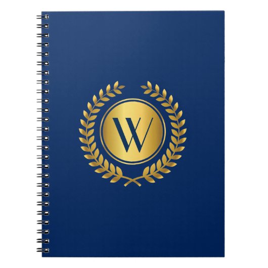 ローレルエレガントリースウィズモノグラムイニシャル ノートブック (正面)