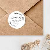 ローレルエレガントリースファミリー名差出人住所 ラウンドシール