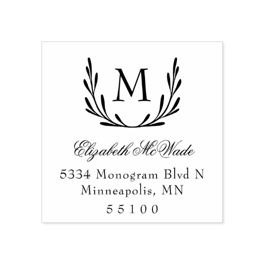 ローレルエレガントリース差出人住所 ラバースタンプ (インプリント)