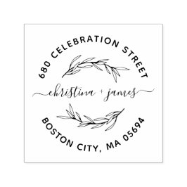 ローレルエレガントリーフ差出人住所 セルフインキングスタンプ