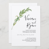 ローレルエレガント結婚式招待状 招待状 (正面/裏面)
