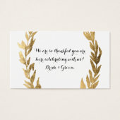 ローレルオリーブリーフリース結婚ズゴールデンギフトラベル (正面)